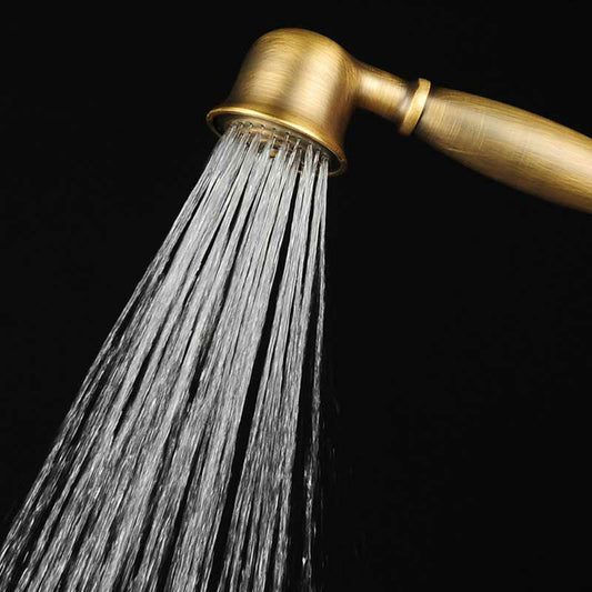 Rynx | Traditional Handheld Shower Head with Hose Polished Brass Wall Mounted Shower Head
