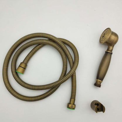 Rynx | Traditional Handheld Shower Head with Hose Polished Brass Wall Mounted Shower Head