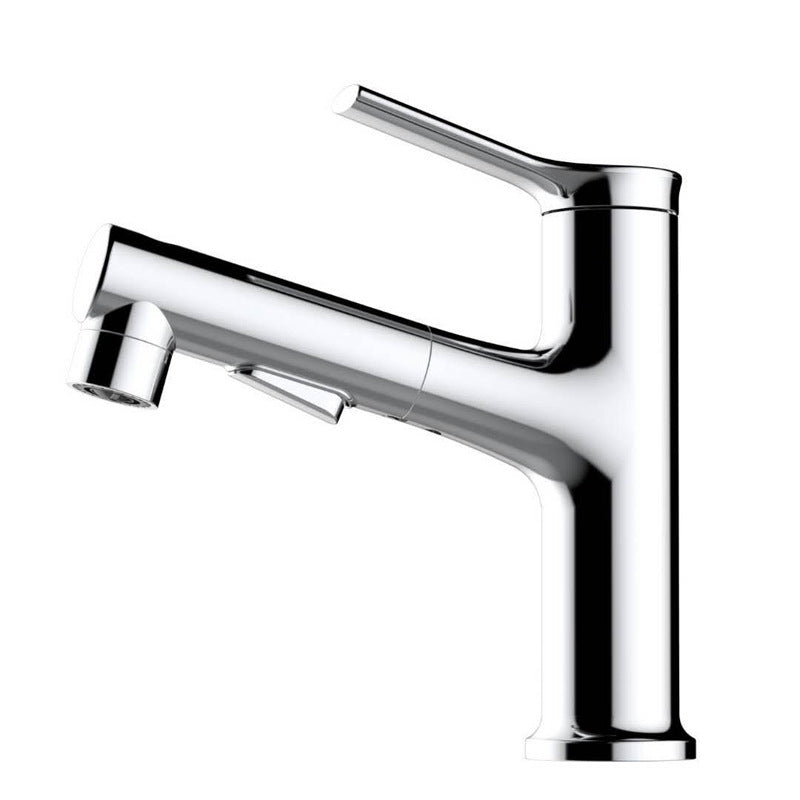 Rynx | Round Vessel Sink Bathroom Faucet Simple Style Faucet with Brass Material