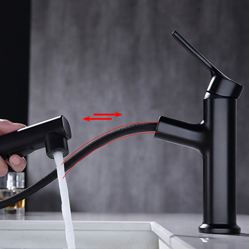 Rynx | Round Vessel Sink Bathroom Faucet Simple Style Faucet with Brass Material