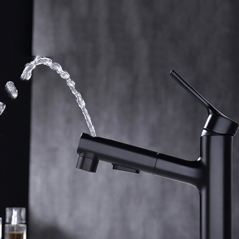 Rynx | Round Vessel Sink Bathroom Faucet Simple Style Faucet with Brass Material
