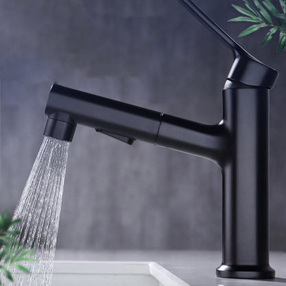 Rynx | Round Vessel Sink Bathroom Faucet Simple Style Faucet with Brass Material