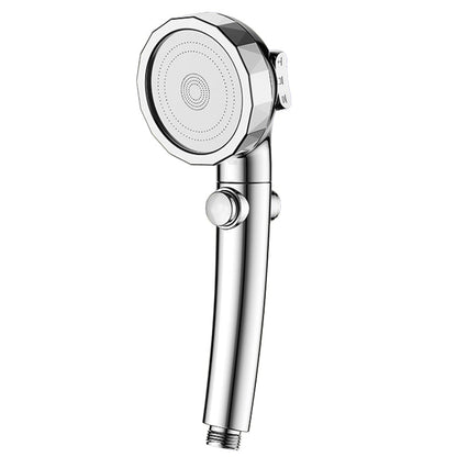 Rynx | Modern Handheld Shower Head Silver Round Standard Shower Heads
