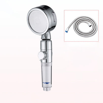 Rynx | Modern Handheld Shower Head Silver Round Standard Shower Heads
