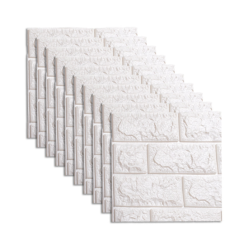 Rynx | Waterproof Wall Panel Peel and Press 3D Faux Brick Living Room PVC Wall Covering (10-Pack)