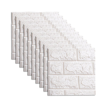 Rynx | Waterproof Wall Panel Peel and Press 3D Faux Brick Living Room PVC Wall Covering (10-Pack)