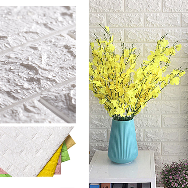 Rynx | Waterproof Wall Panel Peel and Press 3D Faux Brick Living Room PVC Wall Covering (10-Pack)