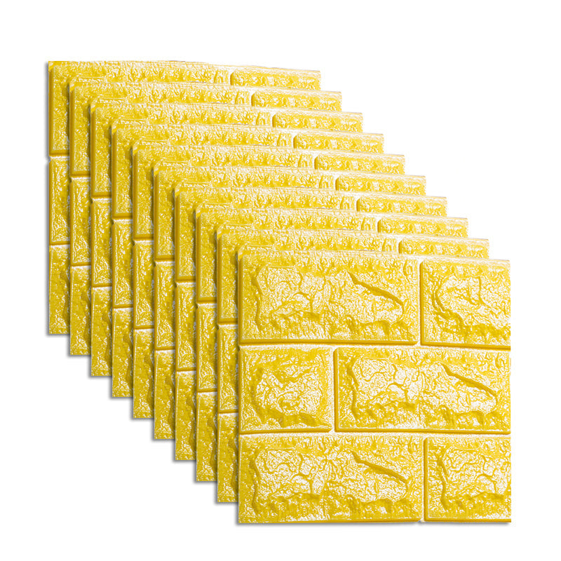 Rynx | Waterproof Wall Panel Peel and Press 3D Faux Brick Living Room PVC Wall Covering (10-Pack)