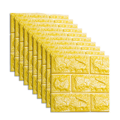 Rynx | Waterproof Wall Panel Peel and Press 3D Faux Brick Living Room PVC Wall Covering (10-Pack)