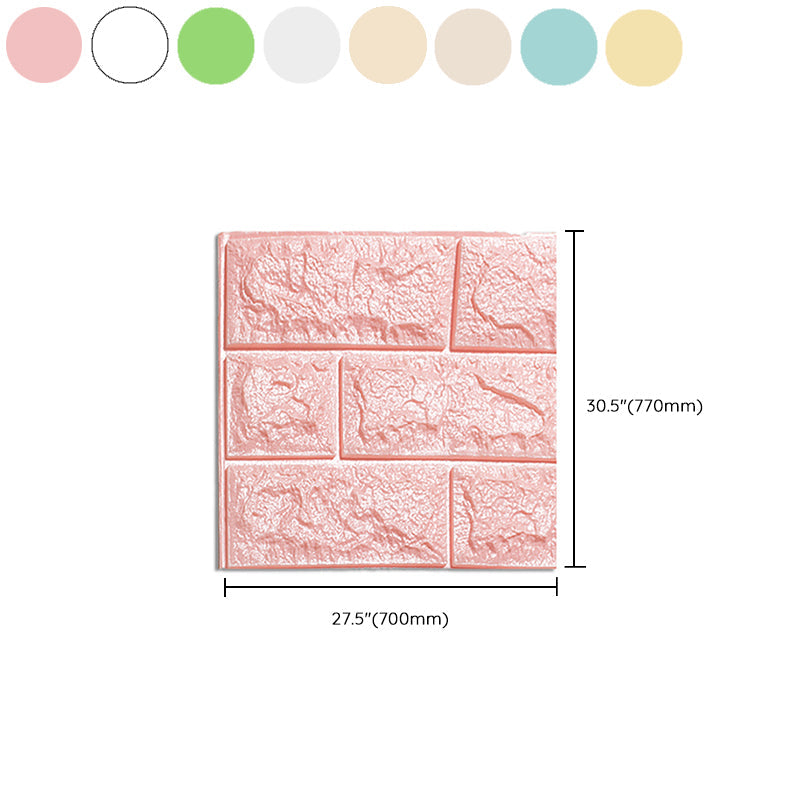 Rynx | Waterproof Wall Panel Peel and Press 3D Faux Brick Living Room PVC Wall Covering (10-Pack)