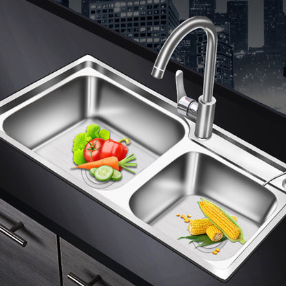 Rynx | Modern Style Kitchen Sink Stainless Steel 2 Holes Top Mount Kitchen Sink