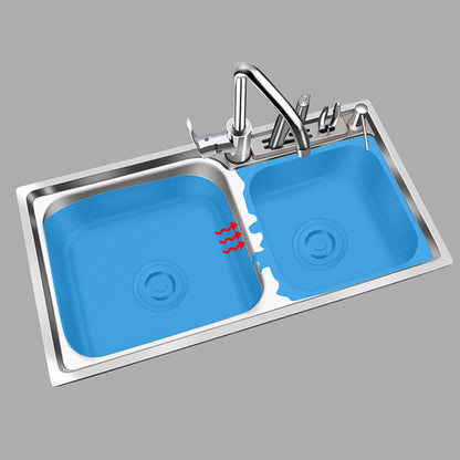 Rynx | Modern Style Kitchen Sink Stainless Steel 2 Holes Top Mount Kitchen Sink