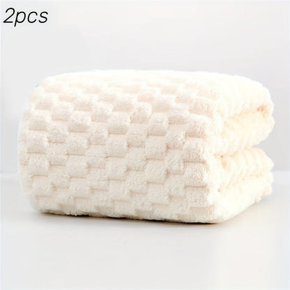 Rynx | 2pcs Ultra-Soft Microfiber Bath Towels - Super Absorbent, Quick-Dry Waffle Weave for Daily Use, Spa, Gym and Travel