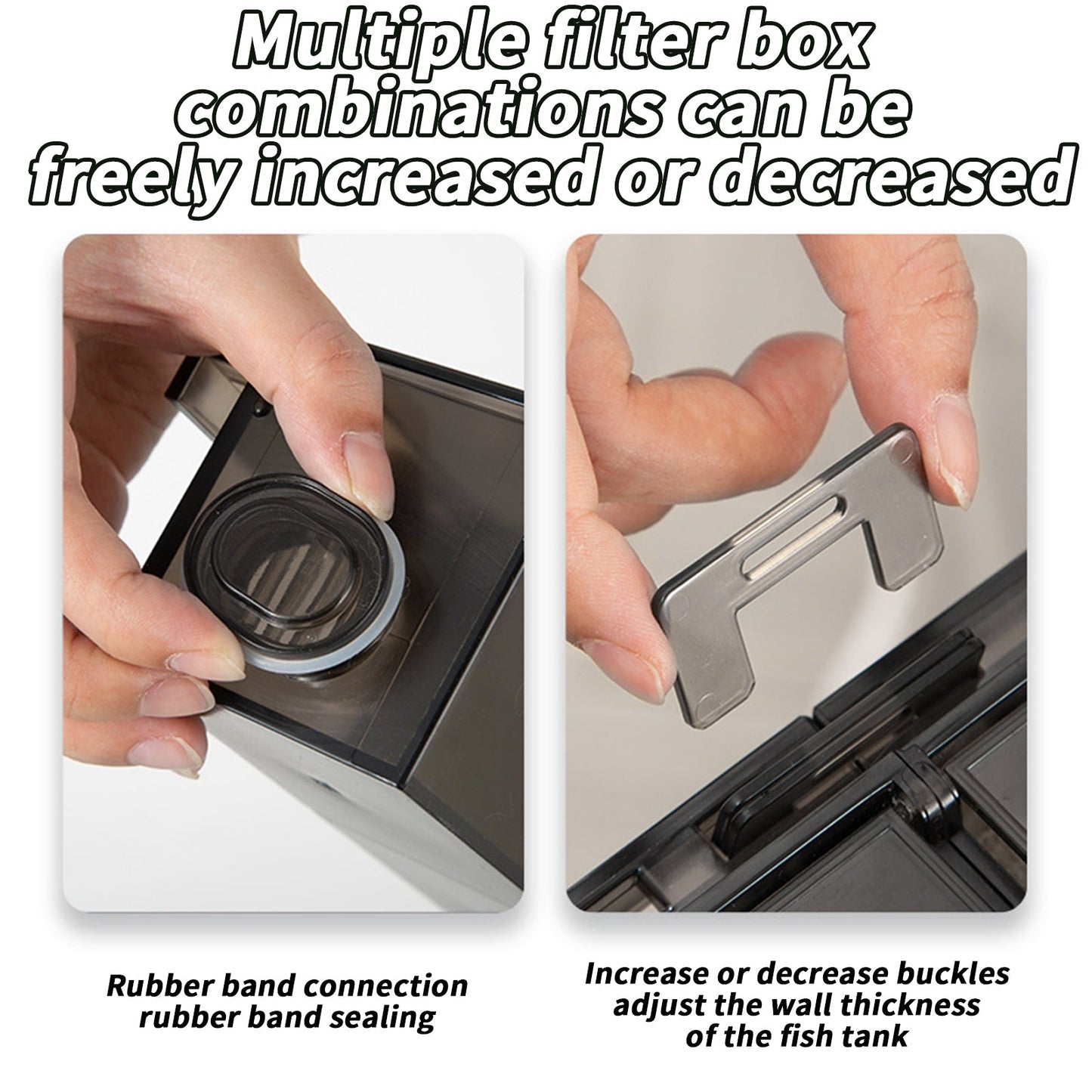 Rynx | 3-in-1 Silent Waterfall Fish Tank Filter Box with Built-in Cleaner