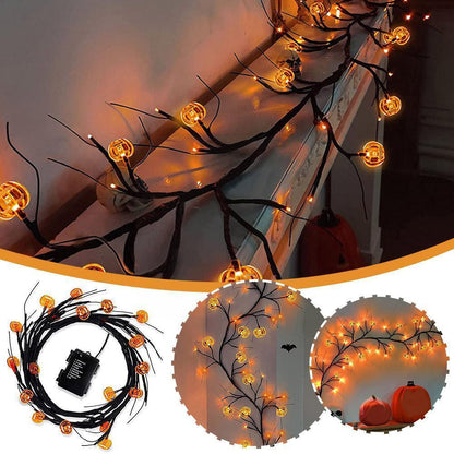 Rynx | Halloween LED Willow Key Light Cute Cartoon Bat Pumpkin Decoration For Indoor Outdoor Party Home Decor