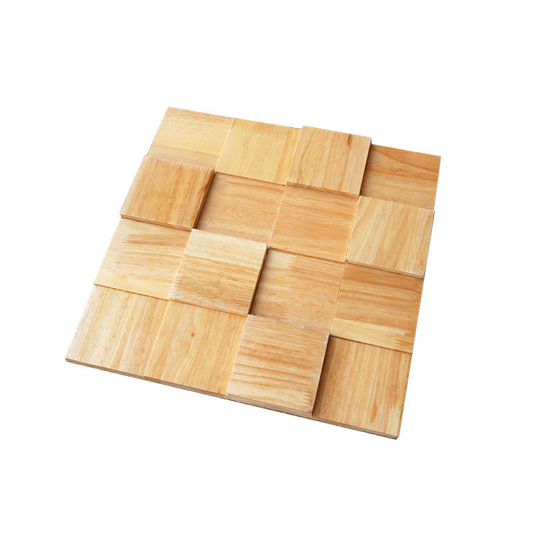Rynx | Mosaic Wood Wall Cladding Glue Living Room Modern Style Wood Plank