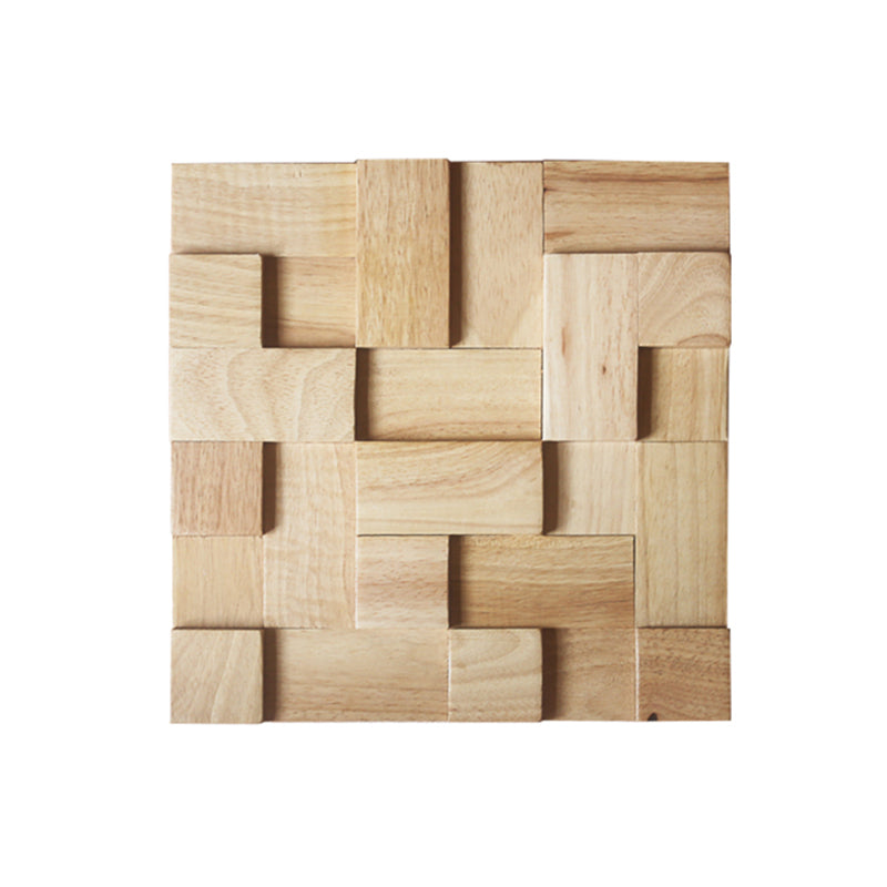 Rynx | Mosaic Wood Wall Cladding Glue Living Room Modern Style Wood Plank
