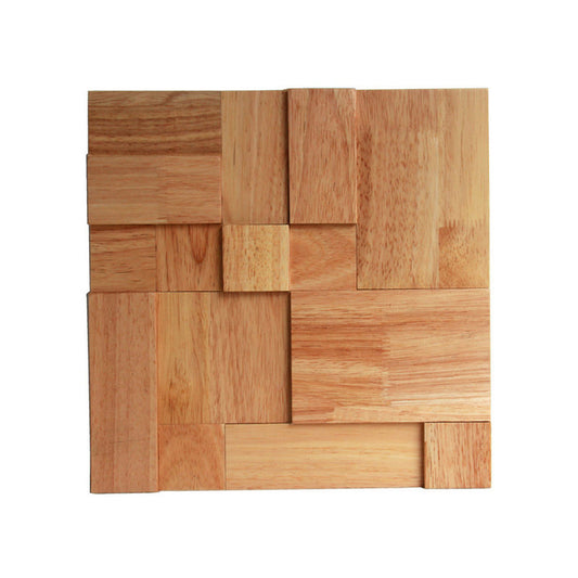 Rynx | Mosaic Wood Wall Cladding Glue Living Room Modern Style Wood Plank