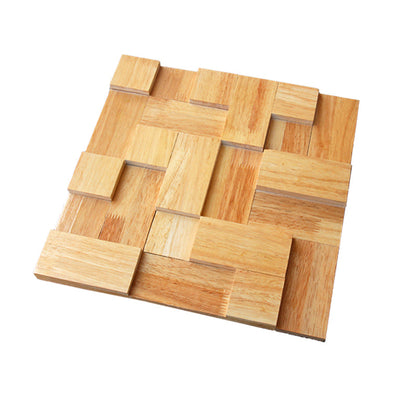 Rynx | Mosaic Wood Wall Cladding Glue Living Room Modern Style Wood Plank
