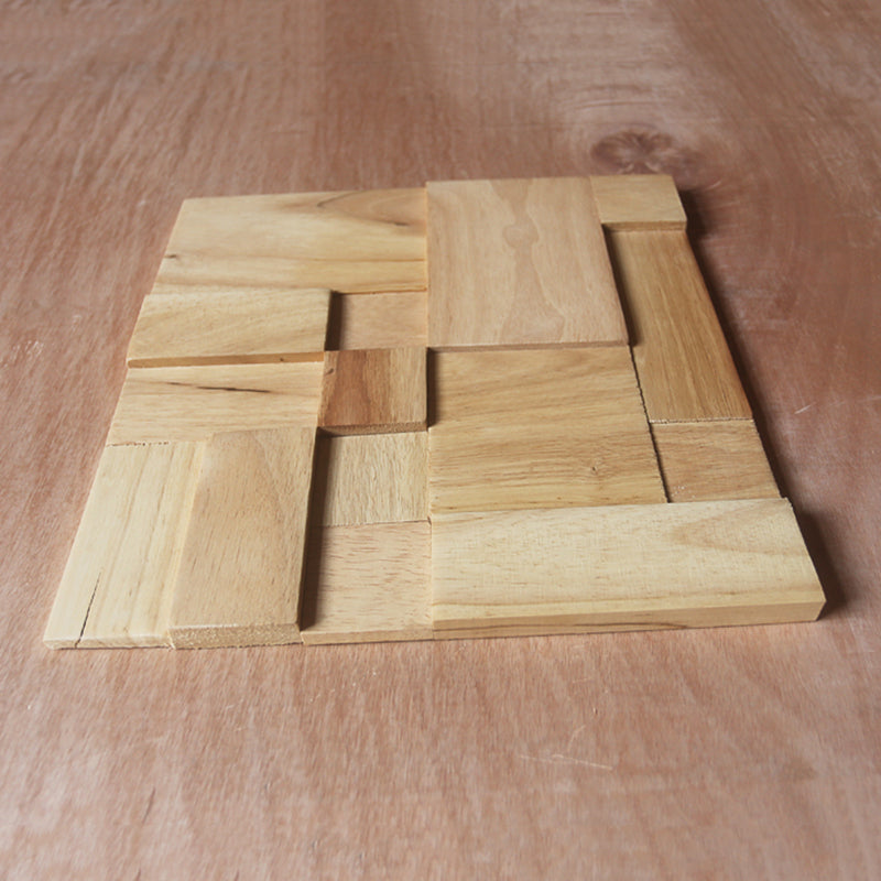 Rynx | Mosaic Wood Wall Cladding Glue Living Room Modern Style Wood Plank