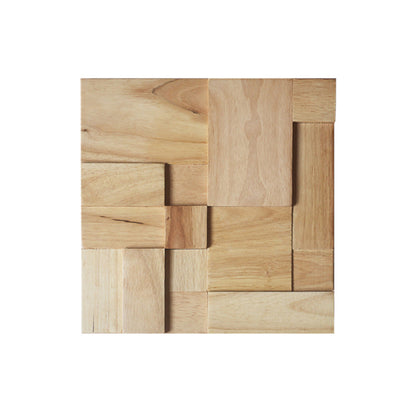 Rynx | Mosaic Wood Wall Cladding Glue Living Room Modern Style Wood Plank