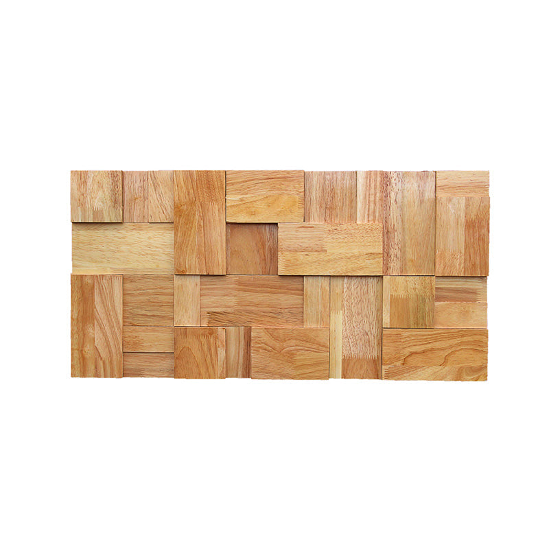 Rynx | Mosaic Wood Wall Cladding Glue Living Room Modern Style Wood Plank