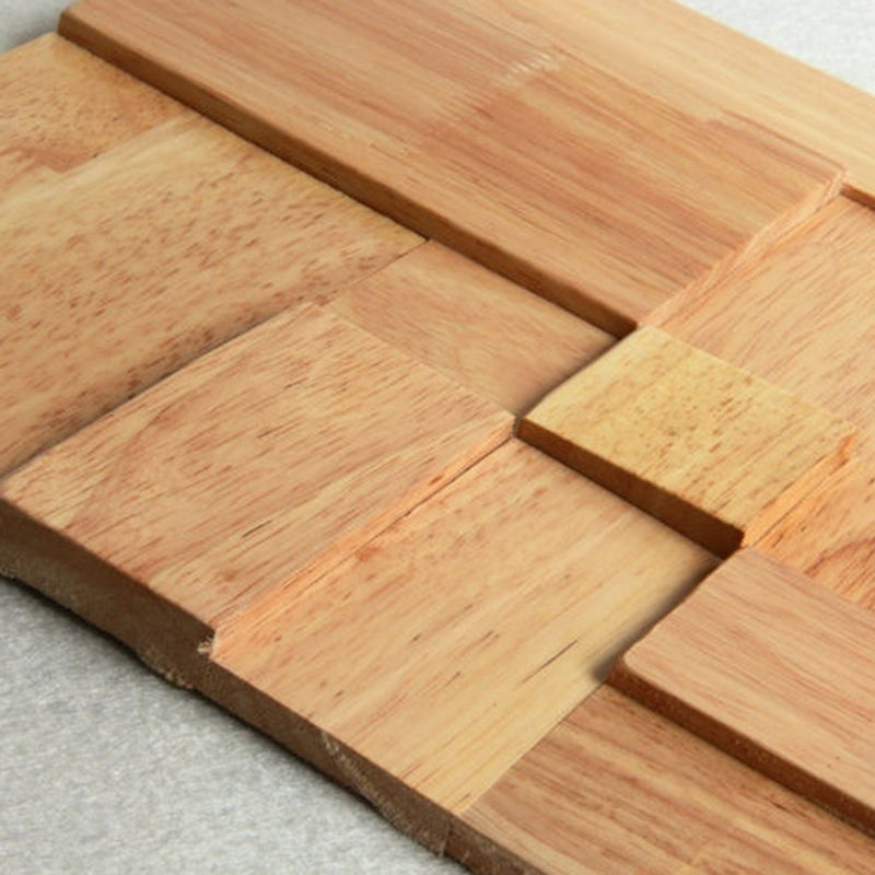 Rynx | Mosaic Wood Wall Cladding Glue Living Room Modern Style Wood Plank