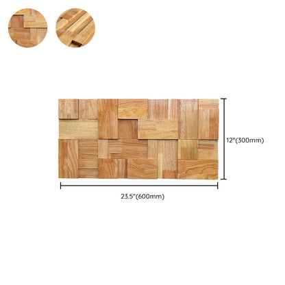 Rynx | Mosaic Wood Wall Cladding Glue Living Room Modern Style Wood Plank