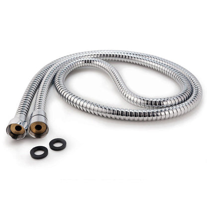 Rynx | Silver Dual Showerhead with Hose Modern Style Wall Mounted Showerhead