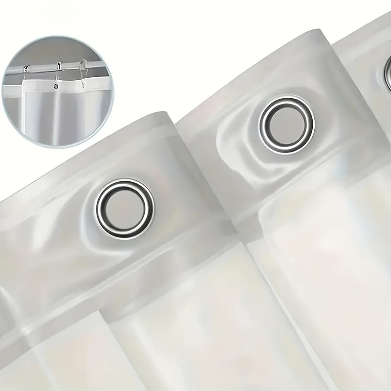 Rynx | Heavy-Duty Clear PEVA Shower Curtain Liner - Soap Scum and Mildew Resistant, Hooks Included for Home and Kitchen