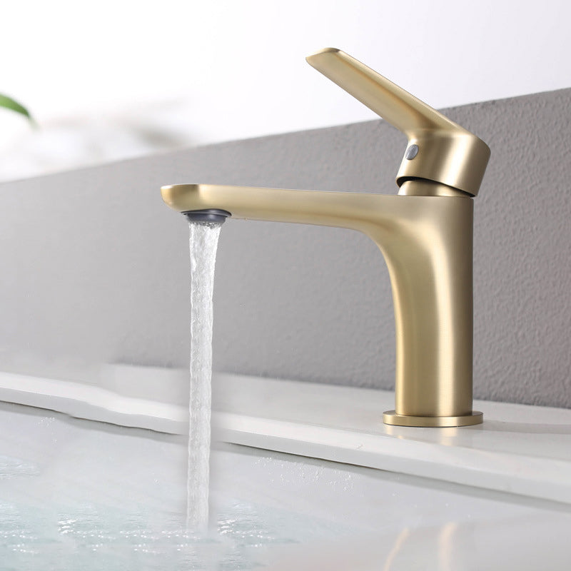 Rynx | Light Luxury Sink Faucet with Lever Handle Single Hole Bathroom Faucet