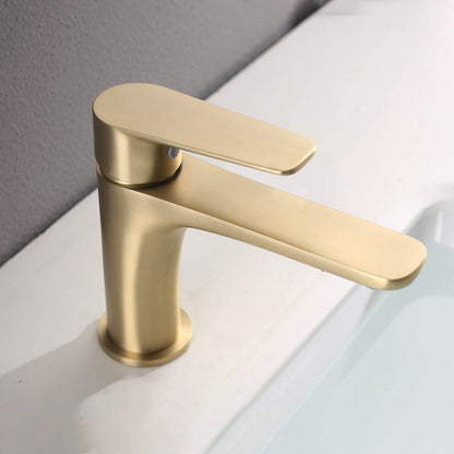 Rynx | Light Luxury Sink Faucet with Lever Handle Single Hole Bathroom Faucet