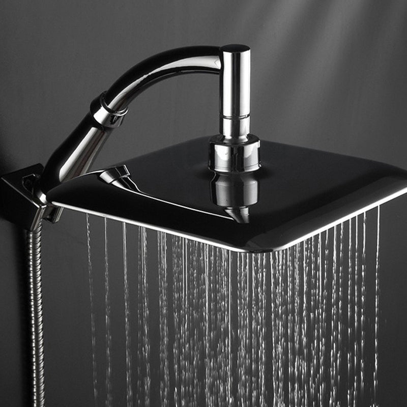 Rynx | Modern Square Showerhead Combo Chrome Rainfall Showerhead