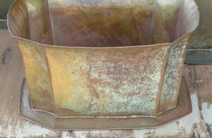 Rynx | Antique Finish Patina Flower Pots, Set of 3