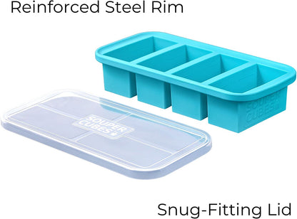 Rynx | Souper Cubes 1-cup Extra-Large Silicone Freezer Tray With Lid