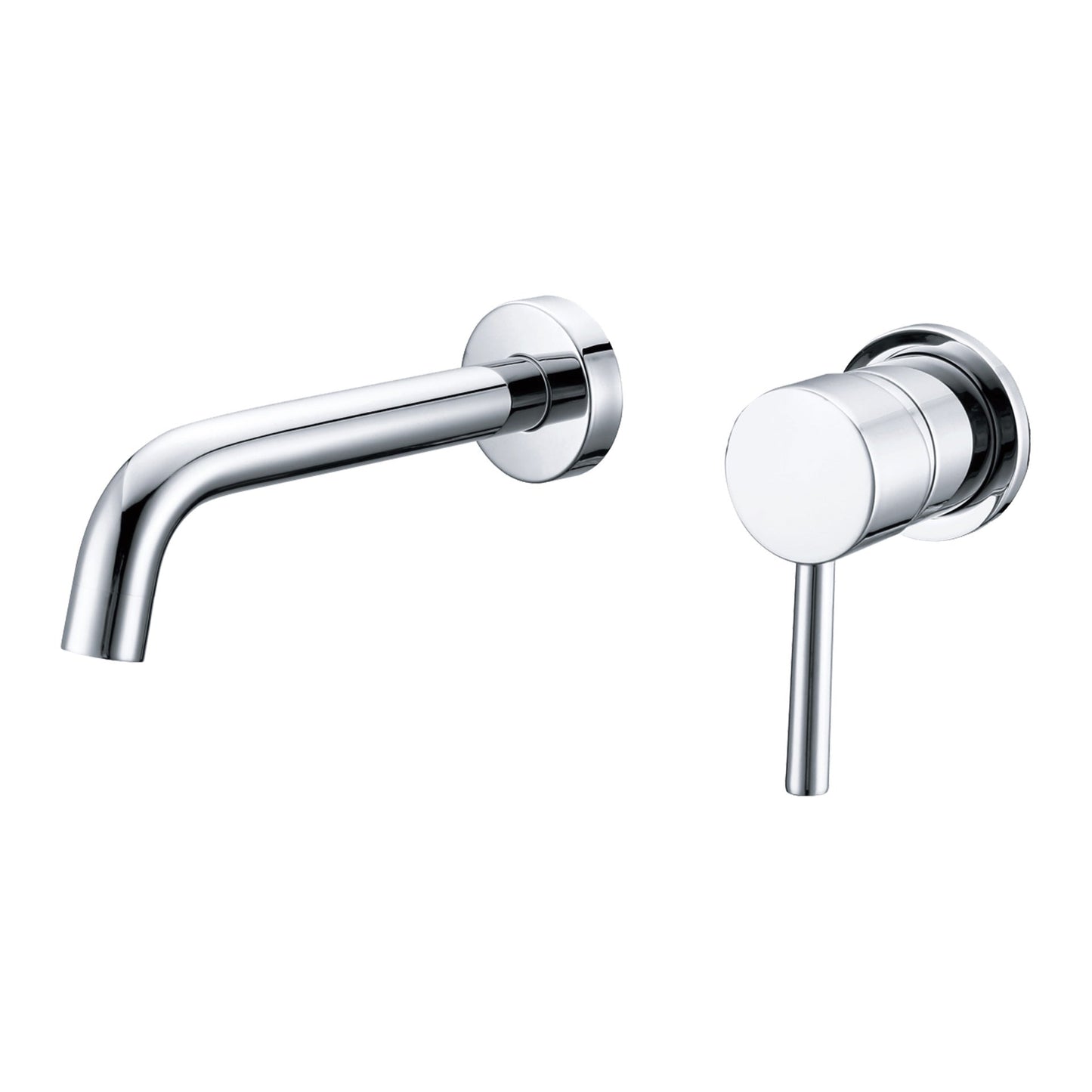 Rynx | Industrial Sink Faucet Brass Lever Handles Low Arc Wall Mounted Bathroom Faucet