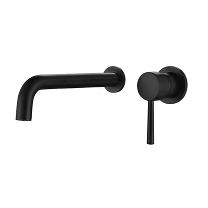 Rynx | Industrial Sink Faucet Brass Lever Handles Low Arc Wall Mounted Bathroom Faucet