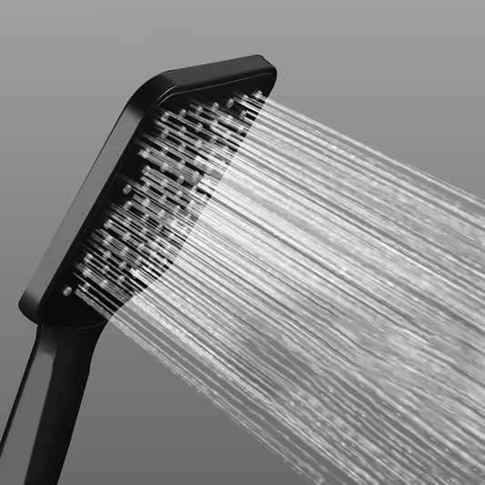 Rynx | Modern square matte black shower head rainfall shower head combo