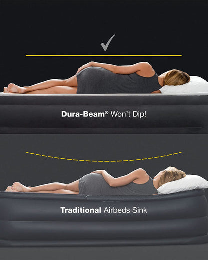 Rynx | Air Mattress 10" Height with Fiber-Tech, 300lb Capacity, Pump Not Included