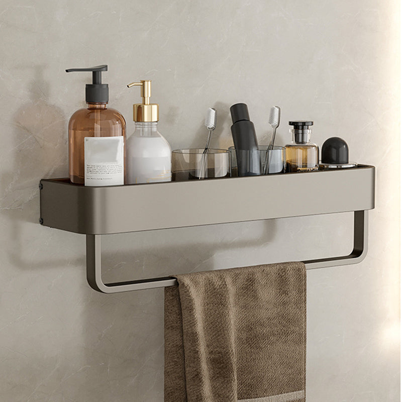 Rynx | Contemporary Aluminum Bathroom Accessory Set Grey Bath Shelf