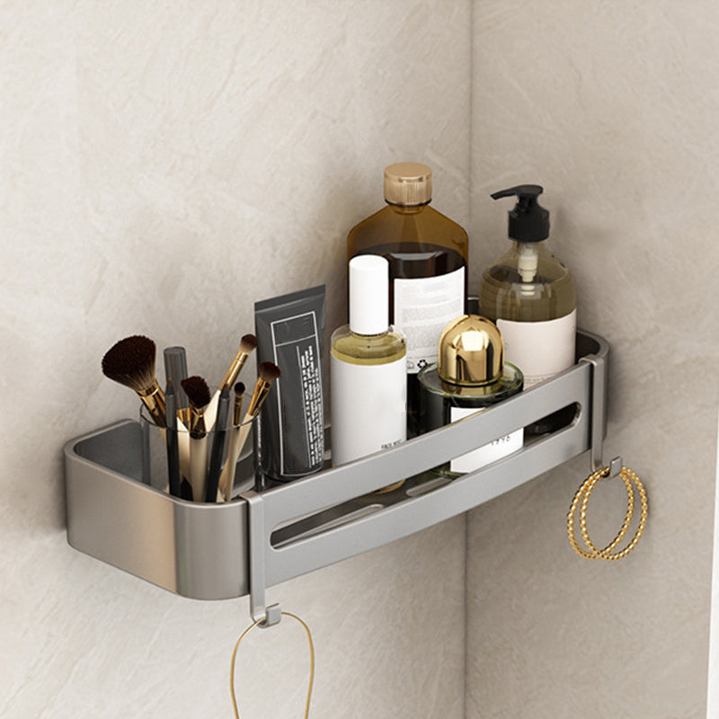 Rynx | Contemporary Aluminum Bathroom Accessory Set Grey Bath Shelf