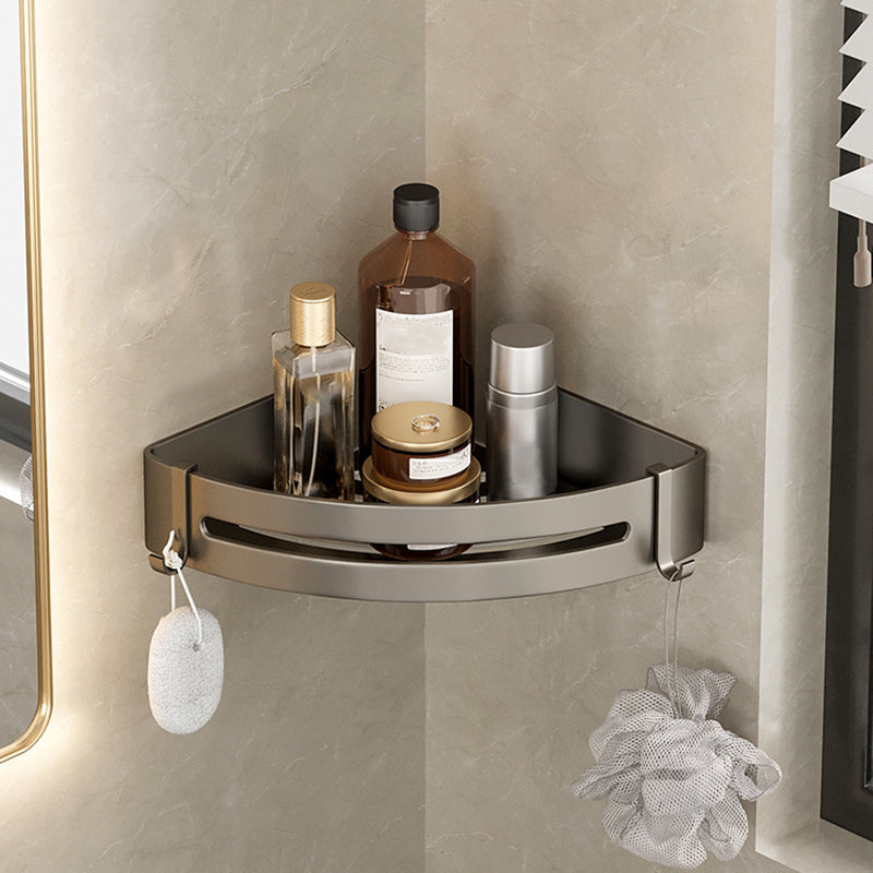 Rynx | Contemporary Aluminum Bathroom Accessory Set Grey Bath Shelf