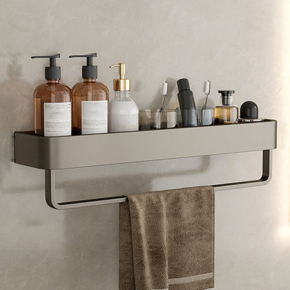 Rynx | Contemporary Aluminum Bathroom Accessory Set Grey Bath Shelf