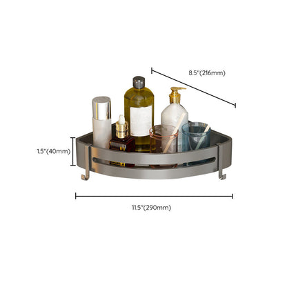 Rynx | Contemporary Aluminum Bathroom Accessory Set Grey Bath Shelf
