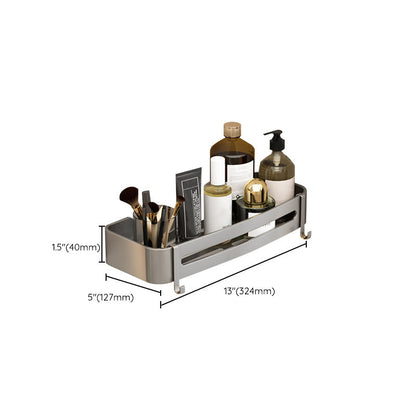 Rynx | Contemporary Aluminum Bathroom Accessory Set Grey Bath Shelf