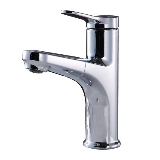 Rynx | Contemporary Basin Faucet Copper Pure Color Single Handle Pull-Out Basin Faucet
