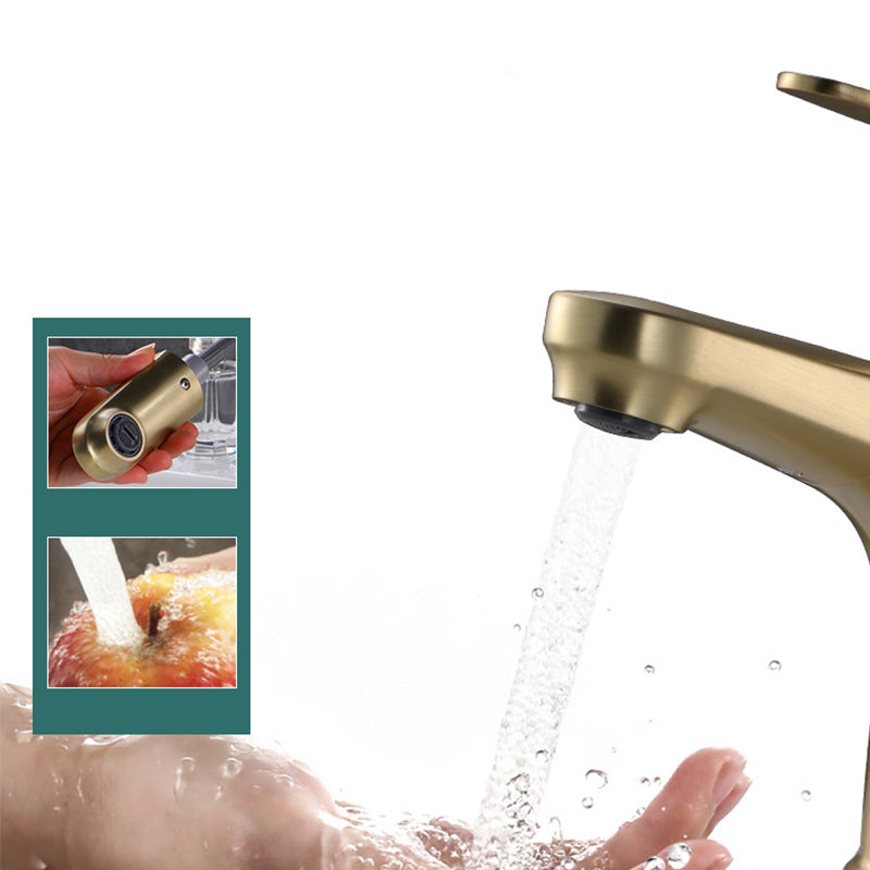 Rynx | Contemporary Basin Faucet Copper Pure Color Single Handle Pull-Out Basin Faucet