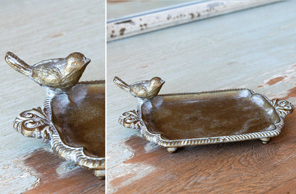 Rynx | Brass Bird Soap Dish, Set of 2