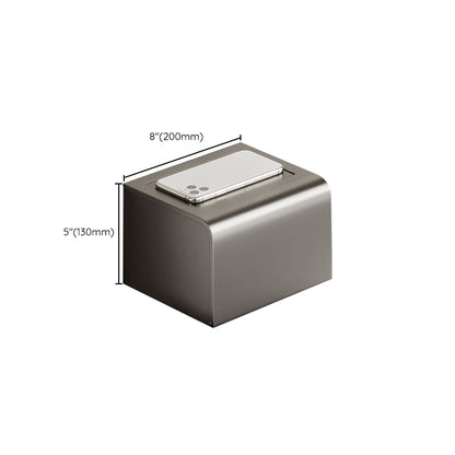 Rynx | Aluminum modern bathroom accessories set polished gray bathroom shelf/paper holder/robe hook
