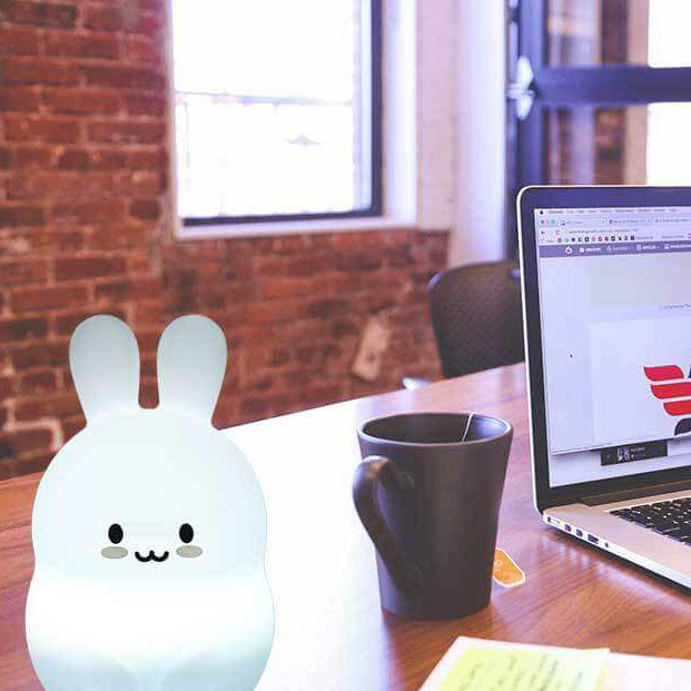 Rynx | Modern Creative Sweet Rabbit Pat Silicone USB LED Night Light Table Lamp